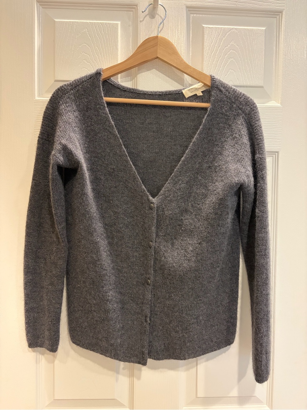 Sezane Barry Cardigan - Charcoal Grey - Picture 5 of 7